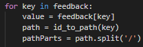 Splitting the path parts